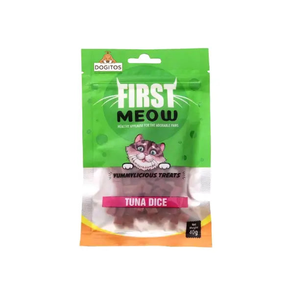 First Meow Cat Jerky Tuna Dice 40G Cat Treat - Cadotails