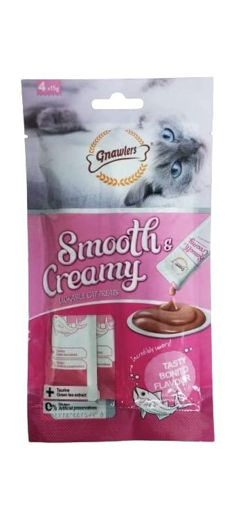 Gnawlers Creamy Treats Bonito Flavour 4X15G Cat Treat - Cadotails