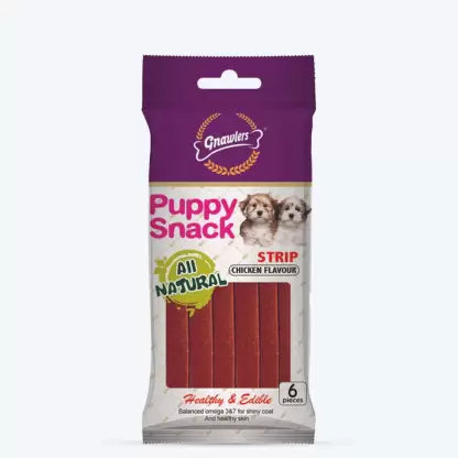 Gnawlers Puppy Snack Chicken Flavoured Strip 80G Dog Treat - Cadotails