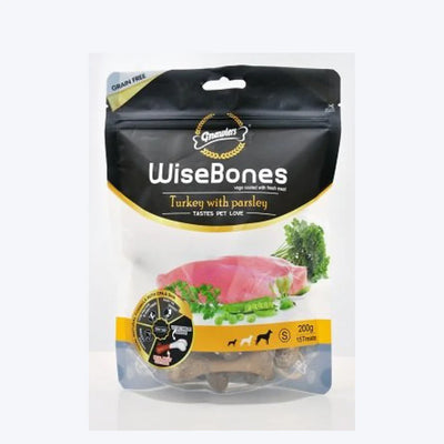 Gnawlers Wisebone Turkey With Parsley 200G Dog Treat - Cadotails