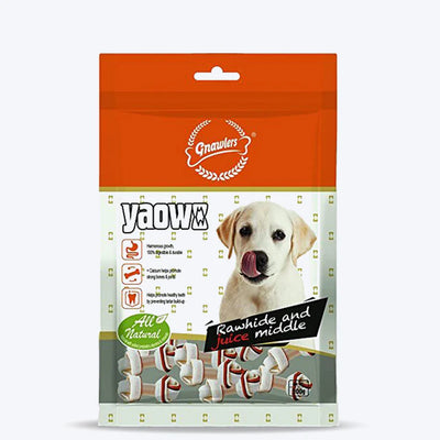 Gnawlers Yaowo Knotted Chicken And Liver Flavoured 2.5 Inch Dog Treat - Cadotails