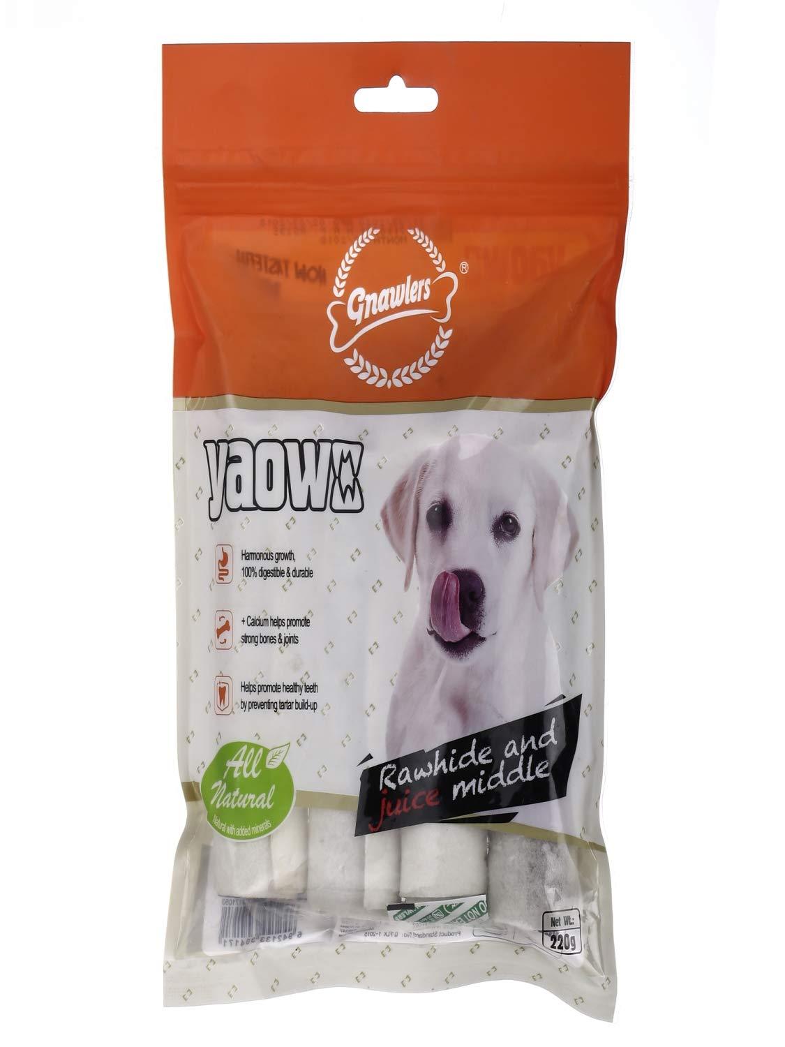 Gnawlers Yaowo Wrapped Roll 4.5 Inch (220G) Dog Treat - Cadotails