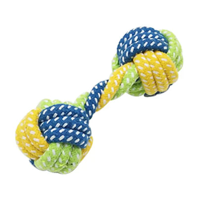 Gs Dumbbell Ball Cotton Chew Dog Toy - Cadotails
