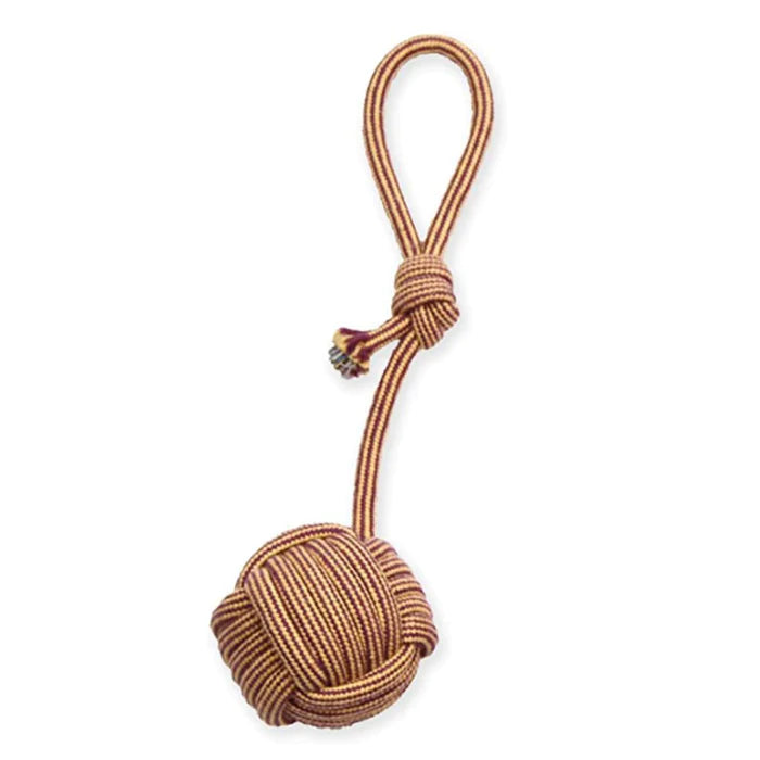 Gs Extra Flossy Chew Monkey Fist Tug W/Loop Handle Dog Toy