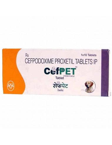 Intas Cefpet Cefpodoxime Proxetil 100Mg 10 Tablets For Dogs - Cadotails