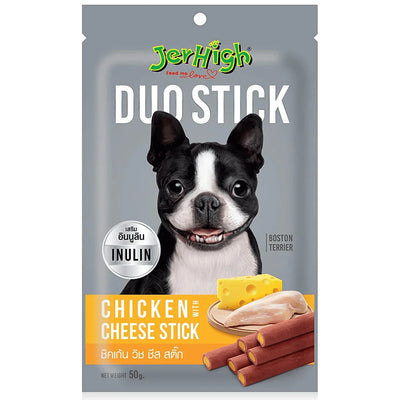 Jerhigh Chicken And Cheese Duo Stick 50G Dog Treat - Cadotails