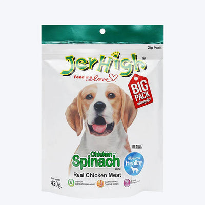 Jerhigh Chicken Spinach Stick 420G Dog Treat - Cadotails