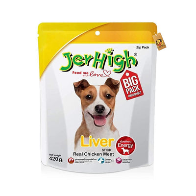 Jerhigh Liver Stick With Real Chicken 420G Dog Treat - Cadotails