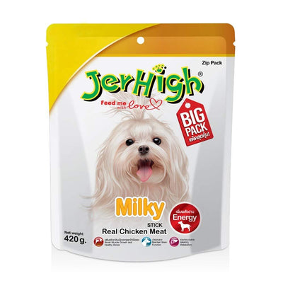 Jerhigh Milky With Real Chicken 420G Dog Treat - Cadotails