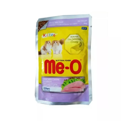 Me-O Kitten Chicken Chunks In Gravy 80G Cat Wet Food - Cadotails