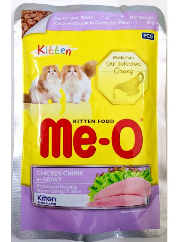 Me-O Kitten Chicken Chunks In Gravy 80G Cat Wet Food - Cadotails