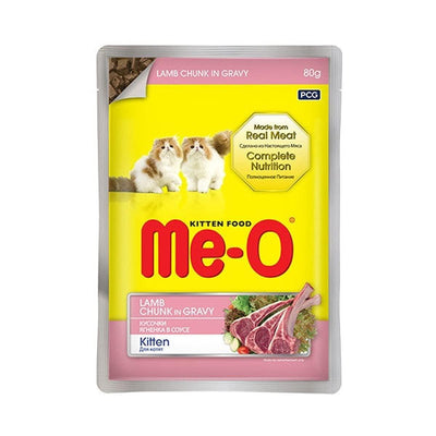 Me-O Kitten Lamb In Chunks Gravy 80G Cat Wet Food - Cadotails