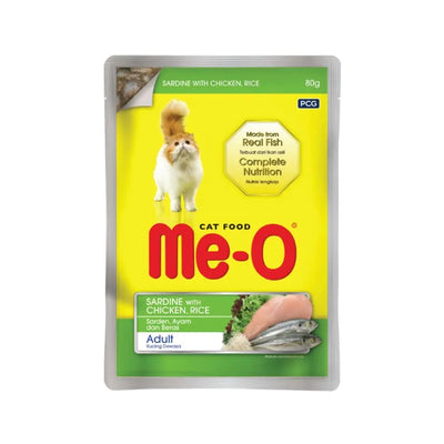 Me-O Sardine With Chicken & Rice Adult 80G Cat Wet Food - Cadotails