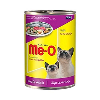 Me-O Seafood Platter In Prawn Jelly Canned 400G Adult Cat Wet Food - Cadotails