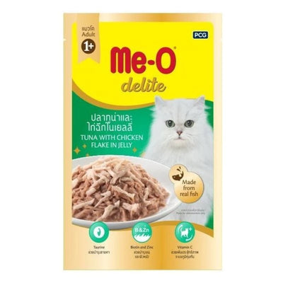 Me-O Tuna With Chicken Flake Jelly Wet Delite Pouch 70G Cat Wet Food - Cadotails