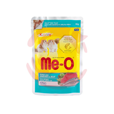 Me-O Tuna With Sardine In Jelly For Kittens 80G Cat Wet Food - Cadotails