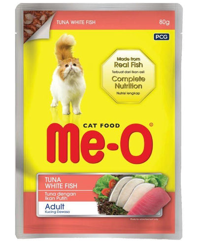 Me-O Tuna With White Fish Adult 80G Cat Wet Food - Cadotails