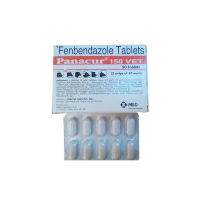 Msd Panacur 150Mg Vet Fenbendazole 10 Tablets For Dogs & Cats - Cadotails