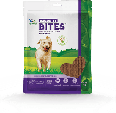 Natural Remedies Immunity Bites Egg Flavour 75G Dog Treat - Cadotails