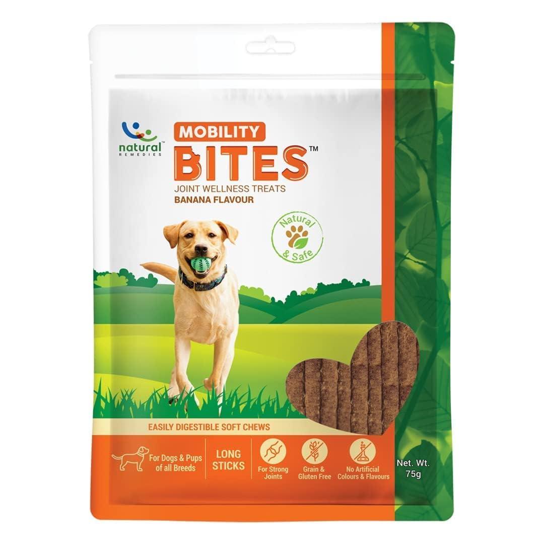 Natural Remedies Mobility Bites Banana Flavour 75G Dog Treat - Cadotails