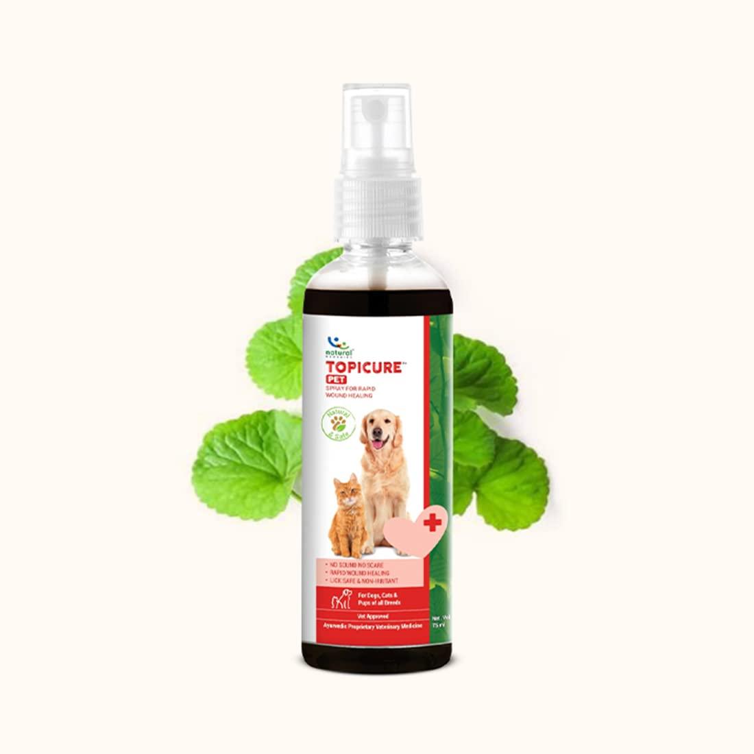 Natural Remedies Topicure Pet Spray For Rapid Wound Healing For Dogs & Cats - Cadotails