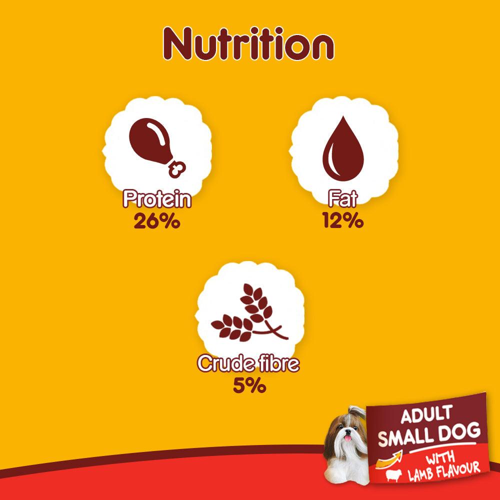 Pedigree Adult Small Dog Lamb & Veg Flavour Dog Dry Food - Cadotails