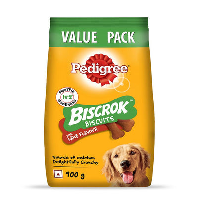 Pedigree Biscrok Biscuits Lamb Flavour(Above 4 Months) Dog Treat - Cadotails