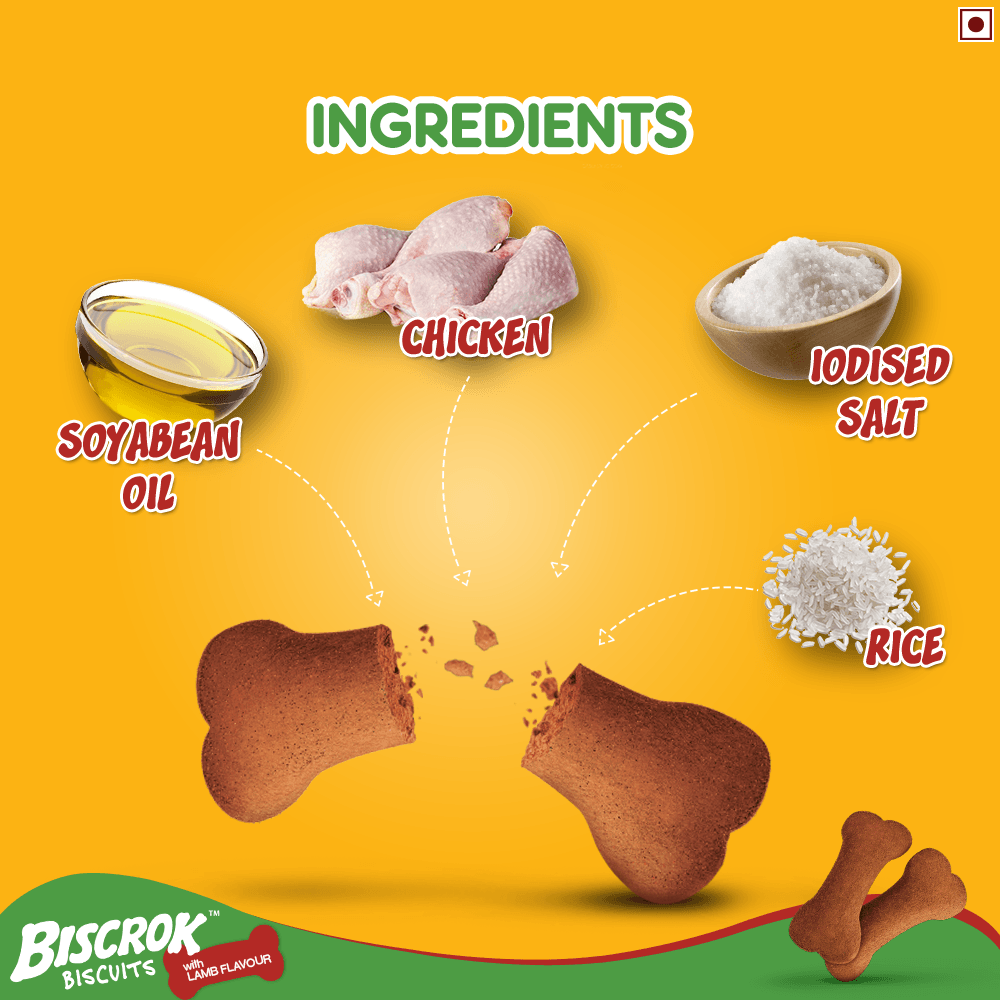 Pedigree Biscrok Biscuits Lamb Flavour(Above 4 Months) Dog Treat - Cadotails