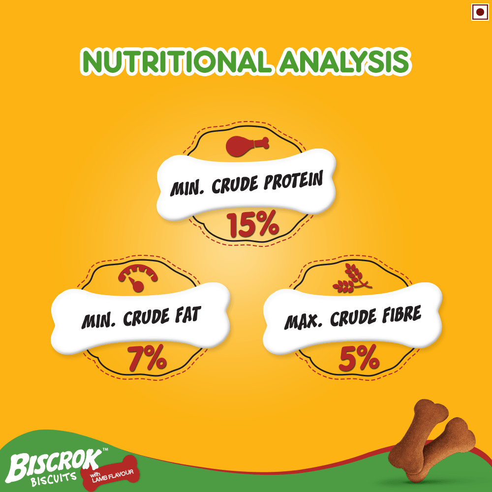 Pedigree Biscrok Biscuits Lamb Flavour(Above 4 Months) Dog Treat - Cadotails