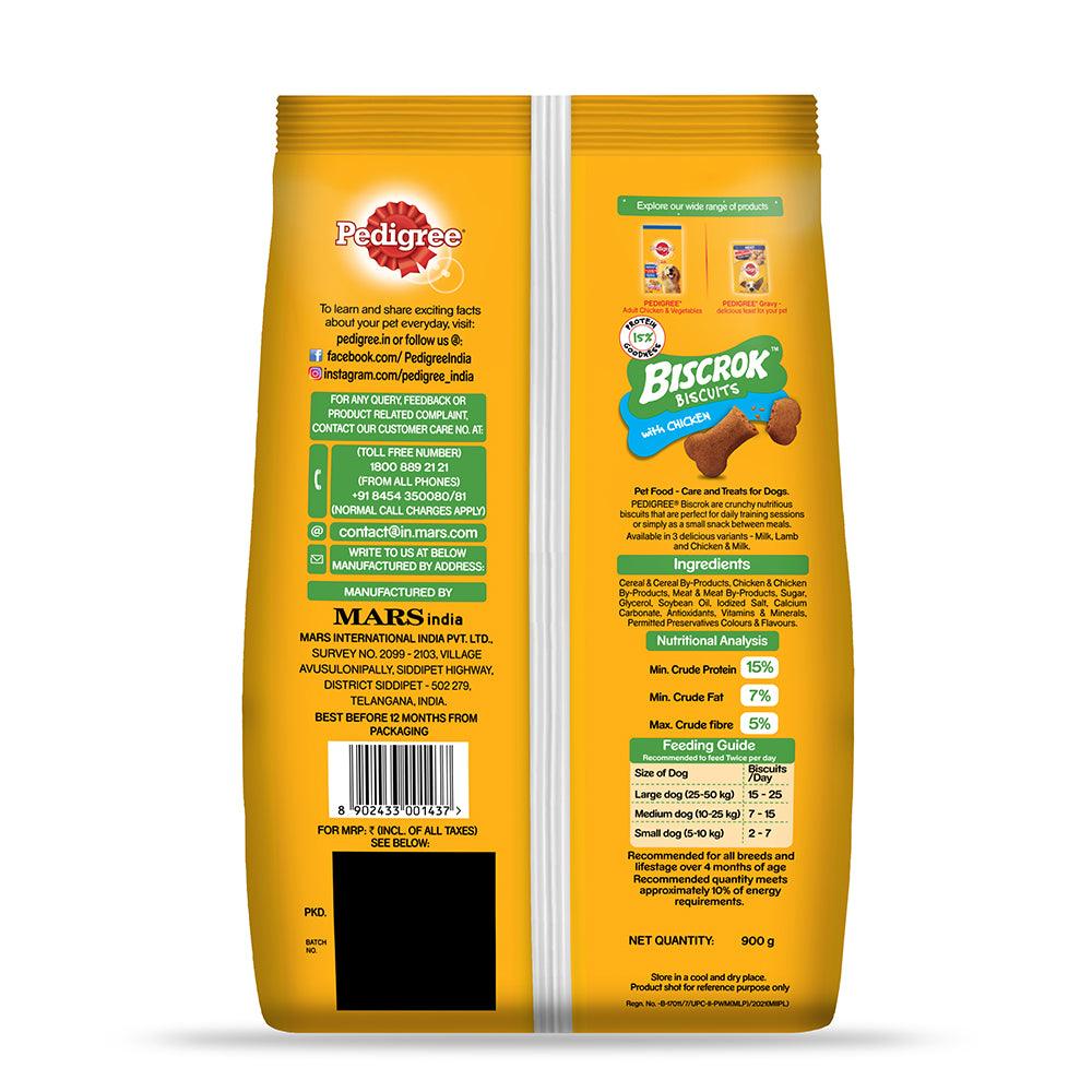 Pedigree Biscrok Biscuits Milk And Chicken Flavor (Above 4 Months) Dog Treat - Cadotails