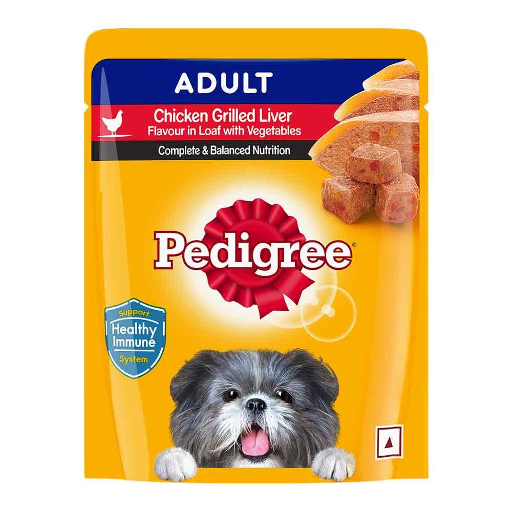 Pedigree Chicken Grilled Liver In Loaf With Vegetables Adult Dog Wet Food - Cadotails