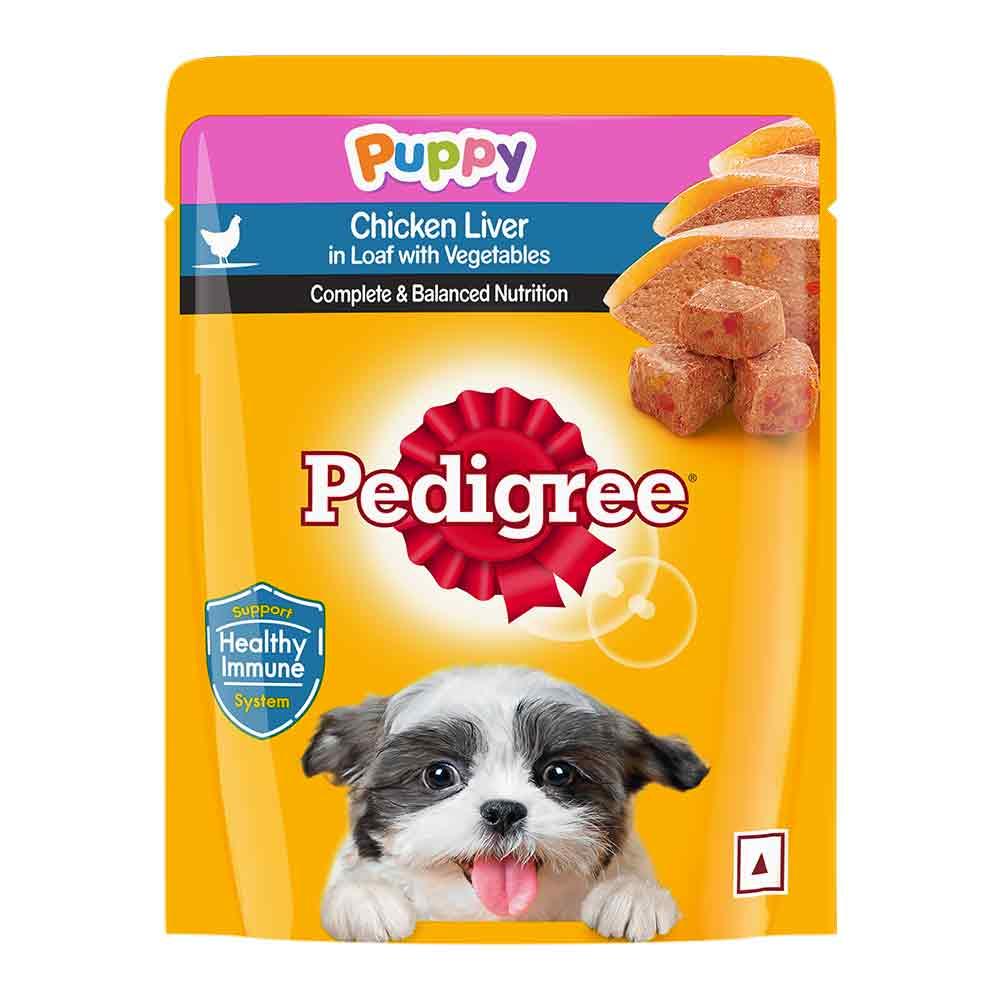 Pedigree Chicken Liver In Loaf With Vegetables Puppy Dog Wet Food - Cadotails