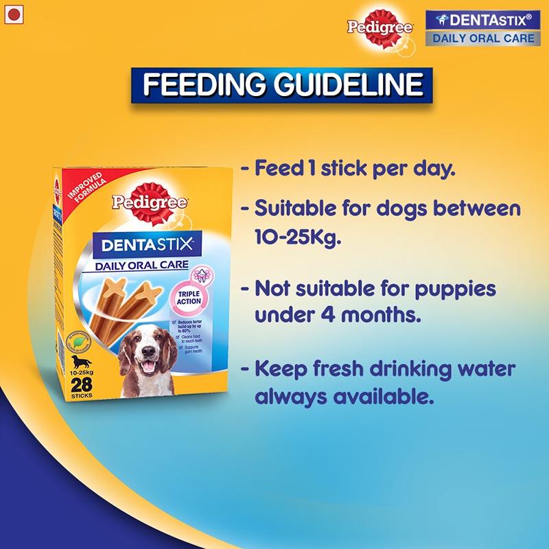 Pedigree Dentastix Dog Treat Oral Care For Adult Medium Breed (10-25 Kg) Dog Treat - Cadotails