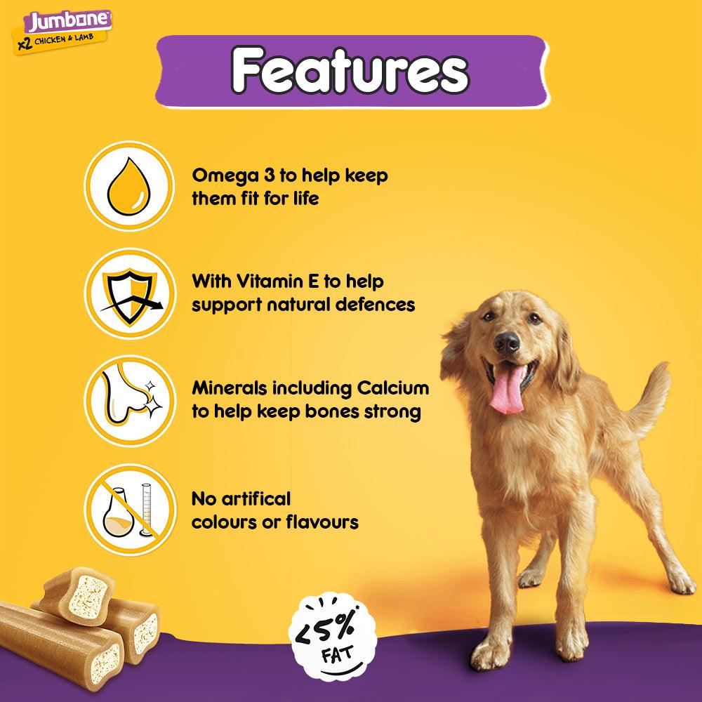 Pedigree Jumbone Chicken & Lamb Flavour Dog Treat - Cadotails