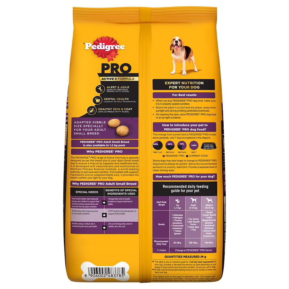 Pedigree Pro Expert Nutrition Adult Small Breed Dogs (9 Months Onwards) Dog Dry Food - Cadotails