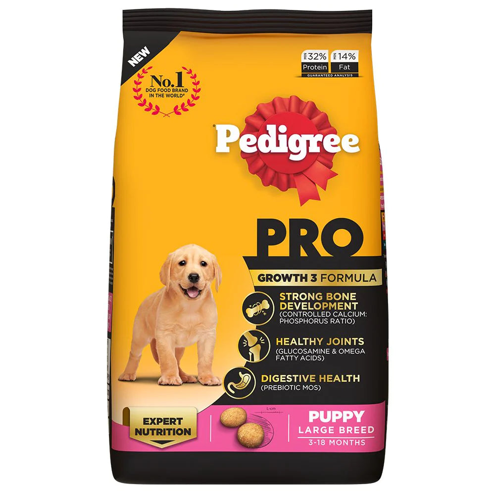 Pedigree Pro Expert Nutrition For Large Breed Puppy (3-18 Months) Dog Dry Food - Cadotails