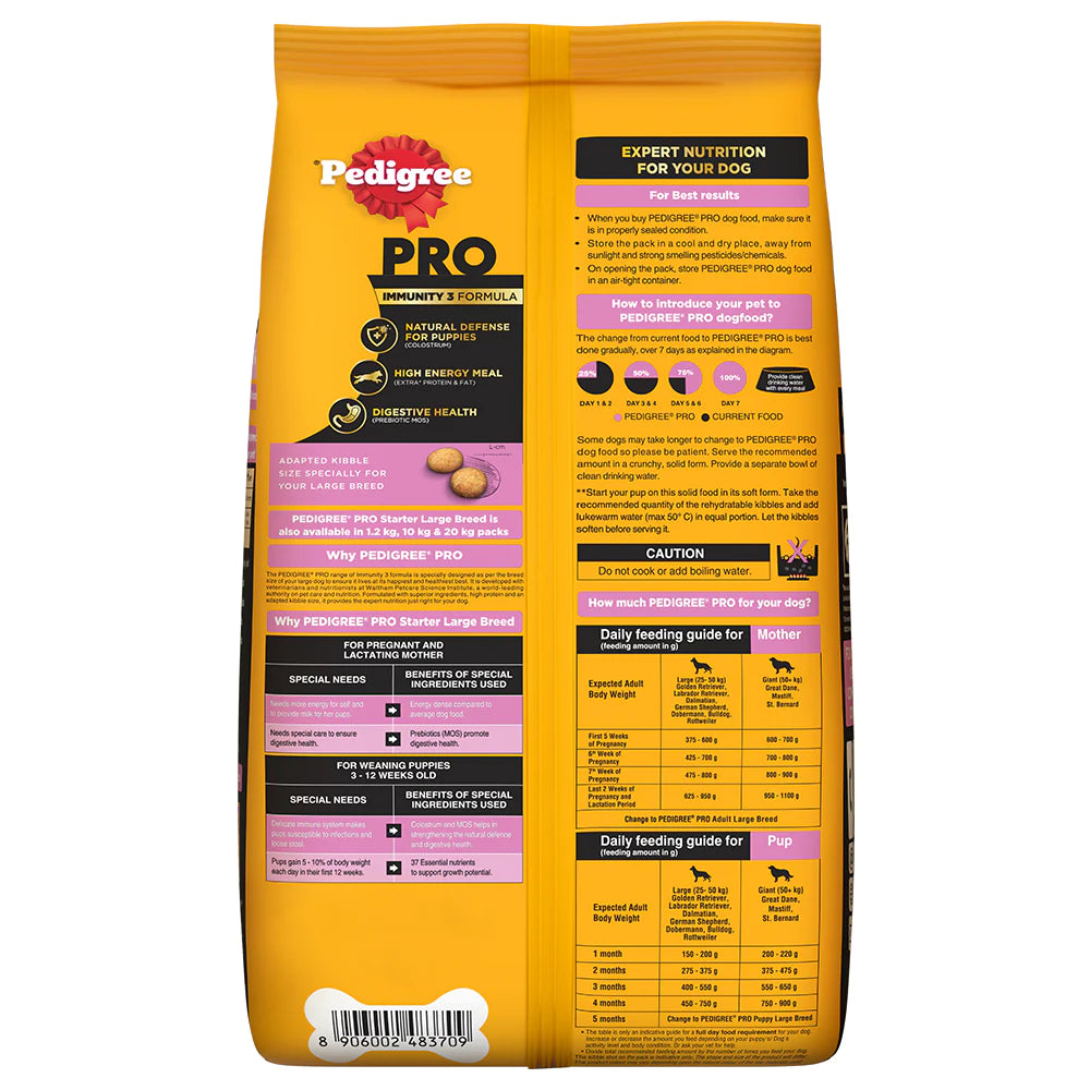 Pedigree PRO Expert Nutrition Lactating/Pregnant Mother & Puppy Starter(3 to 12 Weeks) Large Breed Dog Dry Food - Cadotails