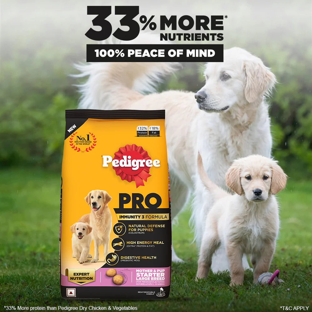 Pedigree PRO Expert Nutrition Lactating/Pregnant Mother & Puppy Starter(3 to 12 Weeks) Large Breed Dog Dry Food - Cadotails