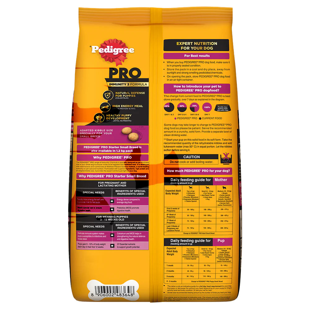 Pedigree PRO Expert Nutrition Lactating/Pregnant Mother & Puppy Starter (3 to 12 Weeks) Small Breed Dog Dry Food - Cadotails