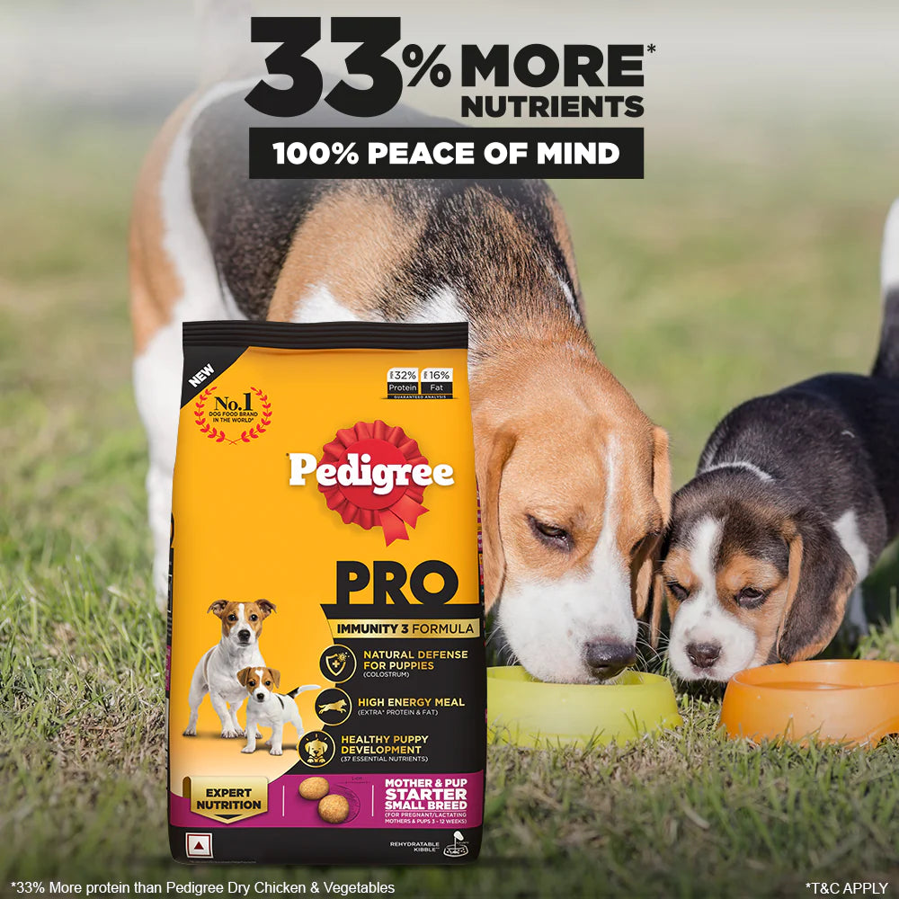 Pedigree PRO Expert Nutrition Lactating/Pregnant Mother & Puppy Starter (3 to 12 Weeks) Small Breed Dog Dry Food - Cadotails