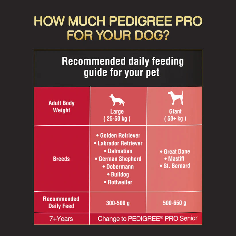 Pedigree Professional Active Adult Large Breed Dog Dry Food - Cadotails