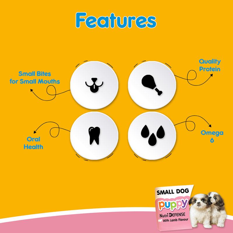 Pedigree Puppy Small Dog Lamb & Milk Flavour Dog Dry Food - Cadotails