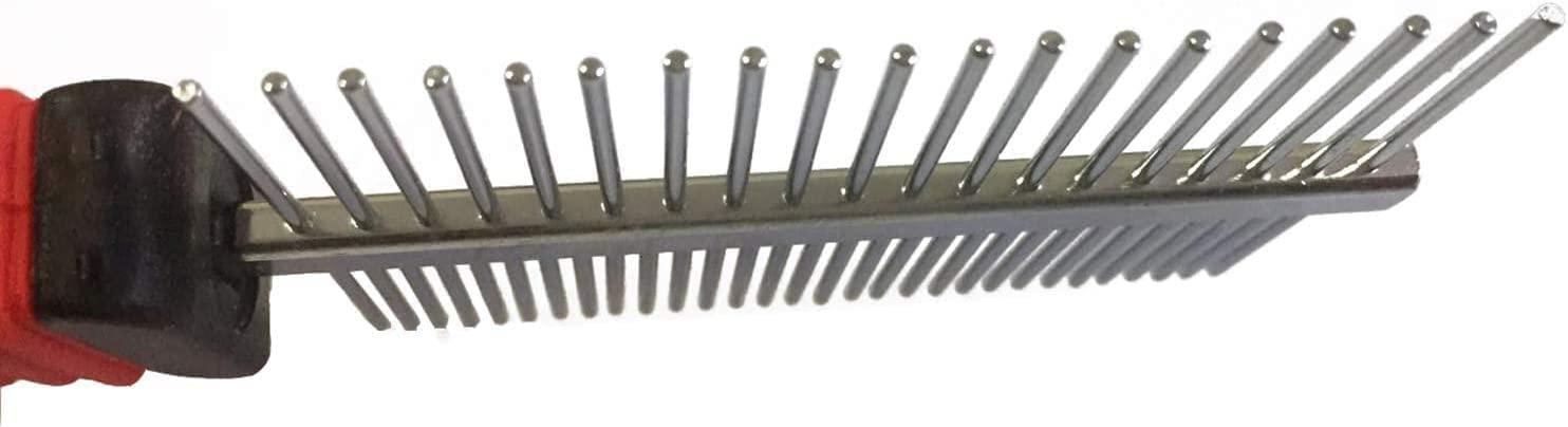 Pet Comb Cp D/S Brush With Rubber Handle - Cadotails