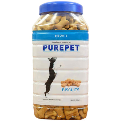 Purepet Milk Flavour Real Chicken Biscuit Dog Treats - Cadotails