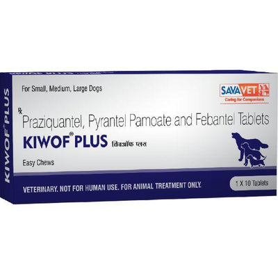 Savavet Kiwof Plus Dog Dewormer 10 Tablets For Dogs - Cadotails