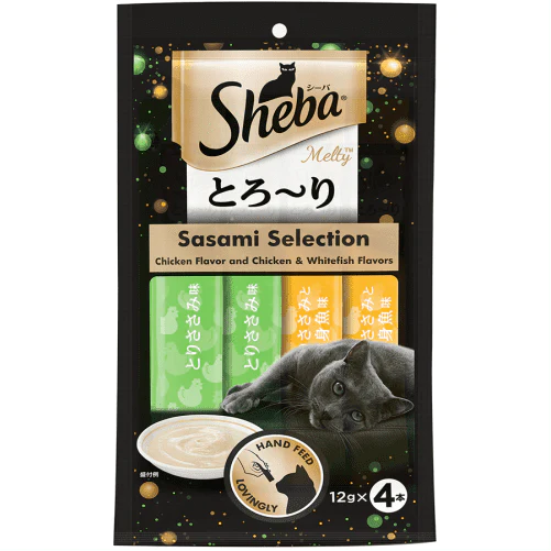 Sheba Chicken & Chicken Whitefish Sasami Selection Melty Premium Cat Treats - Cadotails