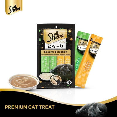 Sheba Chicken & Chicken Whitefish Sasami Selection Melty Premium Cat Treats - Cadotails