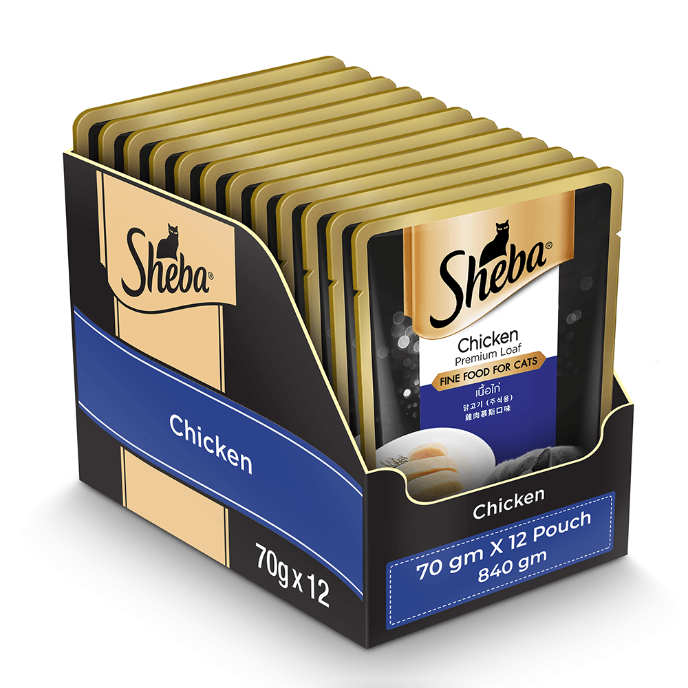 Sheba Chicken Loaf Rich Premium Adult Fine Cat Wet Food - Cadotails