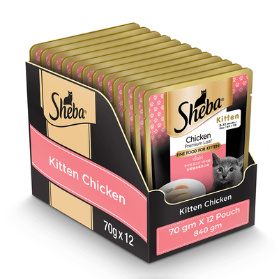 Sheba Chicken Loaf Rich Premium Kitten (2-12 Months) Fine Cat Wet Food - Cadotails