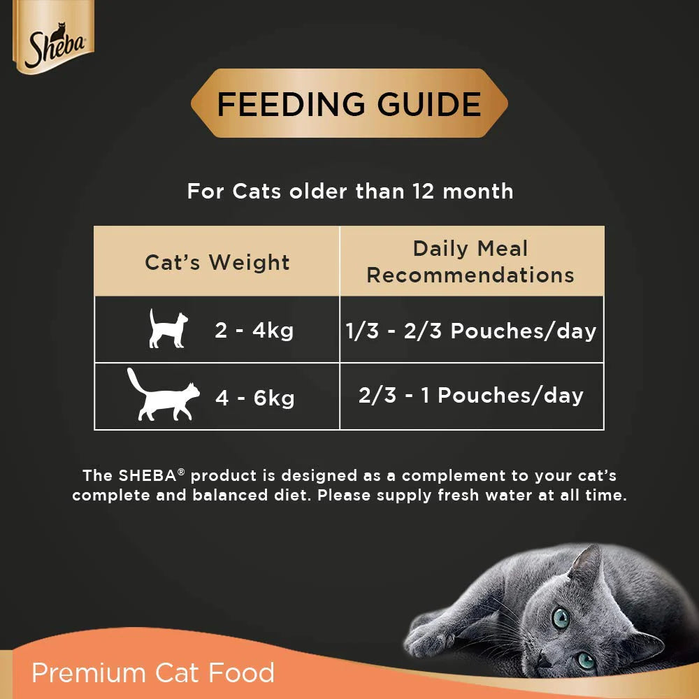 Sheba Chicken With Tuna In Gravy Premium Adult Fine Cat Wet Food - Cadotails